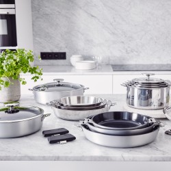 Série de 3 Casseroles 16, 18 et 20 cm Evolution inox