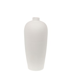 Vase en terre cuite blanc...