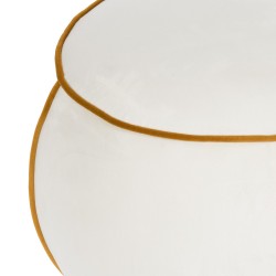 Pouf Eli blanc D53 cm en velours