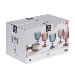 Boite de 6 verres à pied Ana rose 24 cl