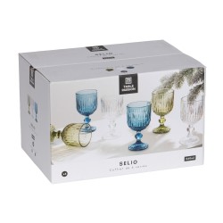 Boite de 6 verres à pied Selio vert 24 cl