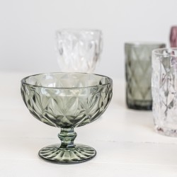 Boite de 6 coupes à glace Diamond gris 35 cl