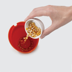 set de 2 cornets à pop-corn micro-ondable orange/gris