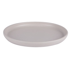 Assiette plate 26 cm Uno beige réactif (lot de 6)