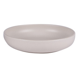 Assiette creuse 22 cm Uno beige réactif (lot de 6)