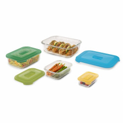 Set de 4 boites alimentaires empilables en verre nest glass