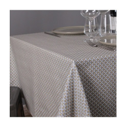 Nappe enduite Eventails gris 250x150 cm