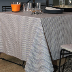 Nappe enduite Riad gris ardoise 150x150 cm