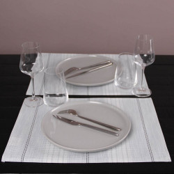 Set de table en résine Arcachon gris 35x50 cm (lot de 6)