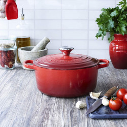 Cocotte ronde Signature 28cm Cerise