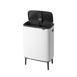Touch Bin sur pied 2x30 l blanc Code O