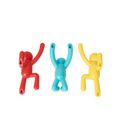 Lot de 3 patères murales avec fixations assorties Buddy Hook