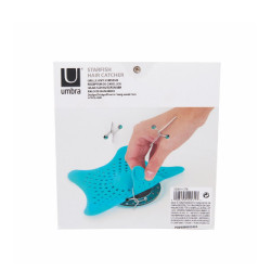 Attrape cheveux en silicone Starfish bleu