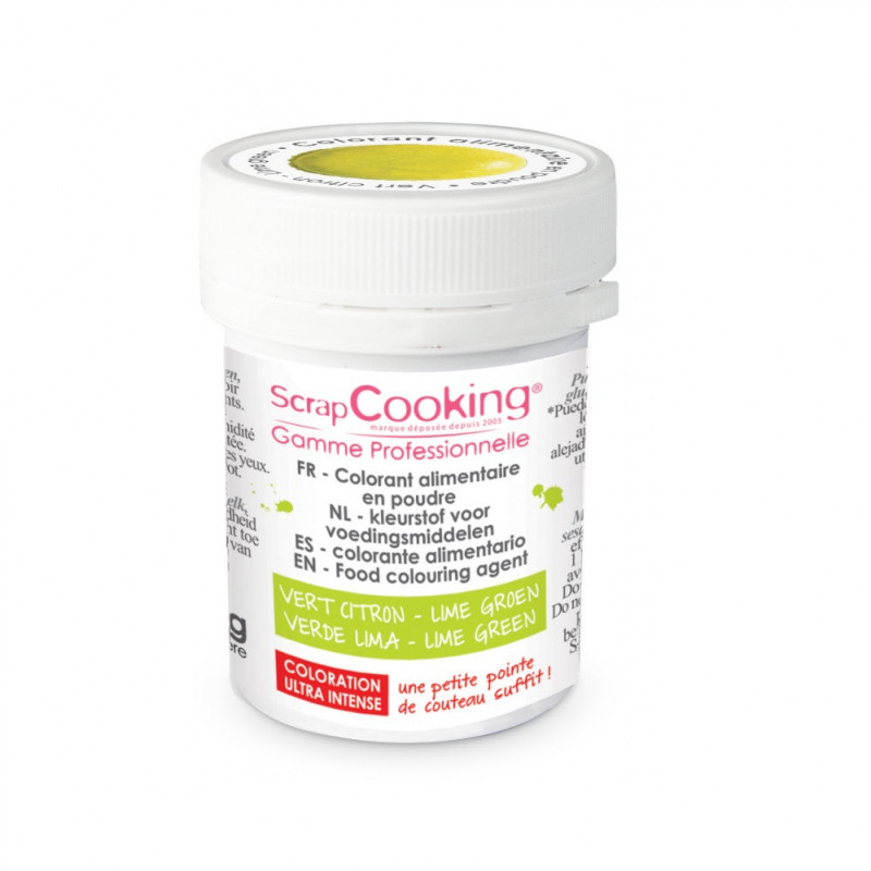 SCRAPCOOKING - Colorant alimentaire en poudre vert citron