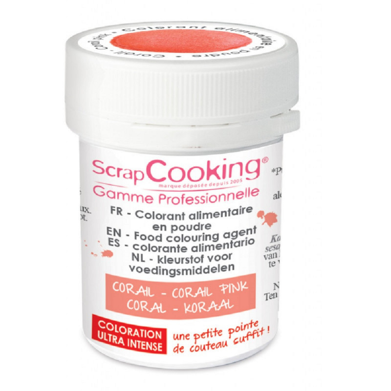 SCRAPCOOKING - Colorant alimentaire en poudre corail