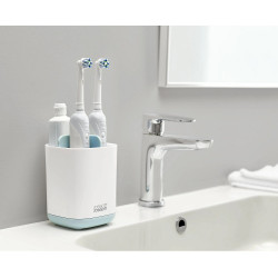 Porte brosse à dents bleu et blanc