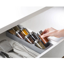 Rangement pour pots à épices Gris