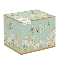 Coffret théière en porcelaine 1 litre Symphonie florale