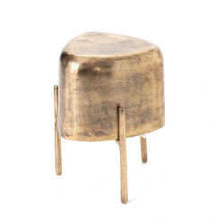 Tabouret porte-plante or