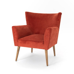 Fauteuil Léon orange en...