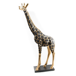 Girafe Or et noir 49x18x93