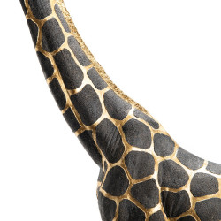 Girafe Or et noir 49x18x93