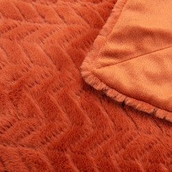 Plaid Chevron orange 130x170