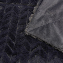 Plaid Chevron bleu 130x170