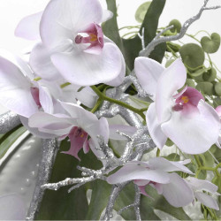 Branche d'orchidée Phalae Yukimai  artificielle 100 cm