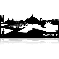 Plaque en métal Marseille 40cm