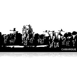 Plaque en métal Camargue 68cm