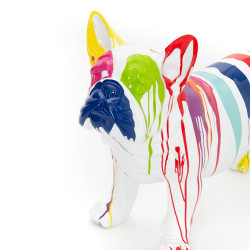 Bulldog Yuki Trash  90 cm blanc et multicolore 