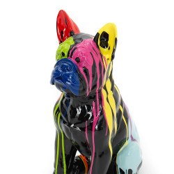 Bulldog Yuki Trash noir et multicolore 82 cm