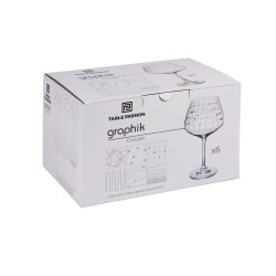 Coffret de 6 verres à pied dégustation Graphik 58 cl