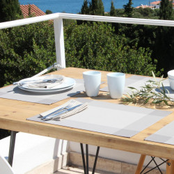 Set de table plastic star argent