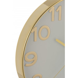 Horloge chiffre arabes plastique or 