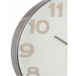 Horloge chiffres arabes plastique gris foncé 