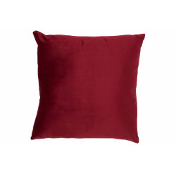 Coussin carré velours rouge