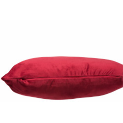 Coussin carré velours rouge