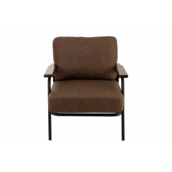 Fauteuil 1 personne métal marron 