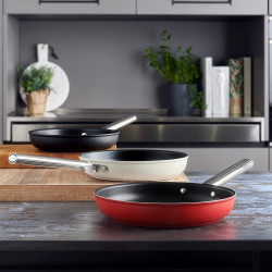Poêle années 50 28 cm rouge