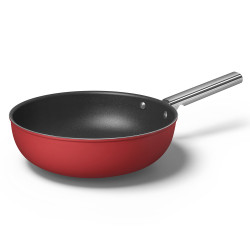 Wok 30cm rouge années 50