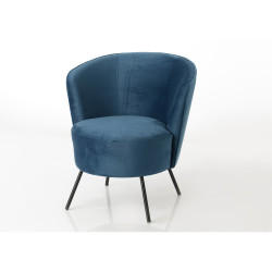 Fauteuil velours bleu...