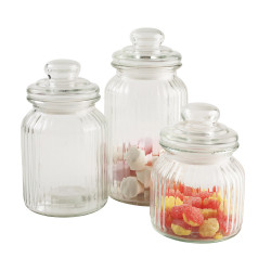 Bocal hauteur 23 cm Optic en verre