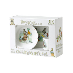 Set enfant mug 15 cl, assiette plate 19 cm, et assiette calotte 16 cm lapin