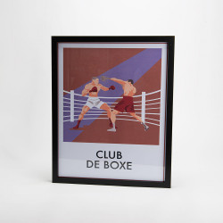 Affiche club de boxe 40x50