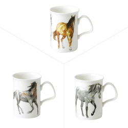 Mug chevaux 32 cl (lot de 3)