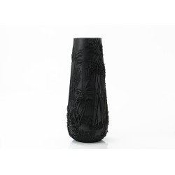 Vase noir feuille 83 cm 