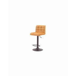 Tabouret velours moutarde