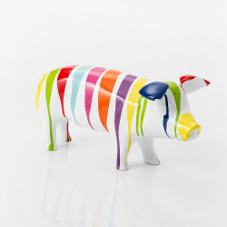 Cochon Trash 53 cm blanc